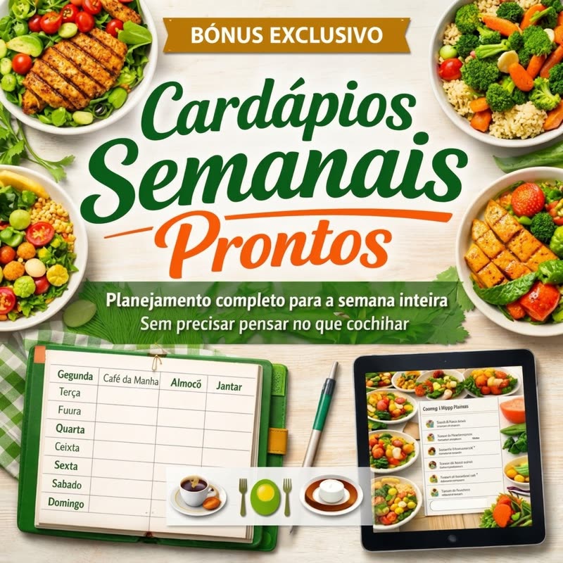 Capa do bônus: Cardápios Semanais Prontos