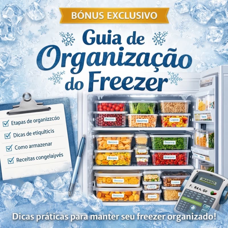 Capa do bônus: Guia de Organização do Freezer
